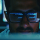 Computer programmer works software development