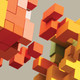 Multicolored blocks stacking together