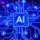 Illustration of AI circuitboard