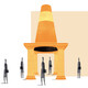 Illustration of orange traffic cone