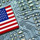 American flag on a motherboard