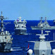 A joint exercise at sea between the U.S. and allies