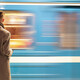 Person waiting for train
