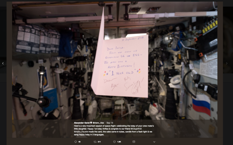 The ISS crew prints out emergency e-books, personal letters, photos — and birthday cards for their children