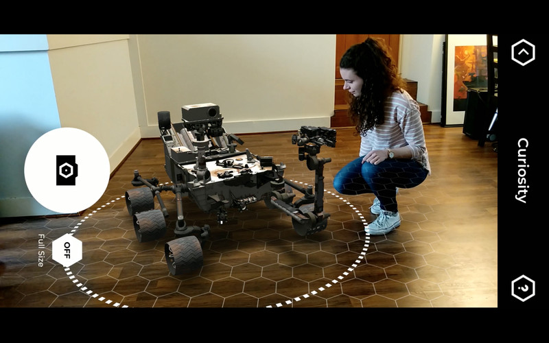 NASA’s Spacecraft AR app lets smartphone users park a Mars rover (or other NASA spacecraft) anywhere — even the kitchen floor.