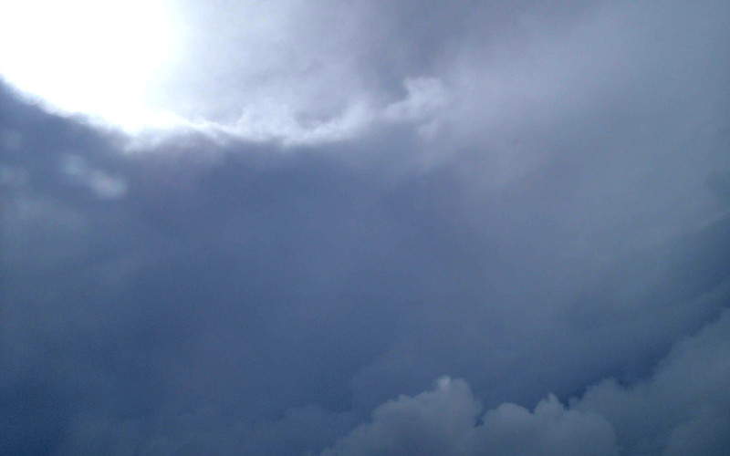 Hurricane Edouard eyewall clouds