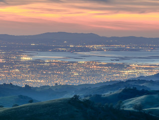 Silicon Valley at sunset 