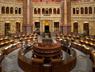 The Main Reading Room of the Library of Congress in the Thomas Jefferson Building