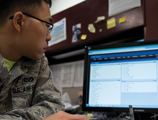 1st Lt Timothy Kim, 11th Civil Engineer Squadron installation Tririga information owner, poses for a photo while working with the next generation of information technology system, Tririga