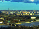 panoramic view of Washington DC from VA side