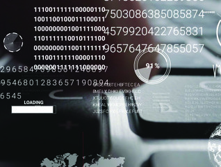 fingers on keyboard covered in code