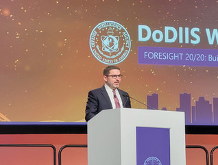 Defense Intelligence Agency CIO Doug Cossa speaks at the 2021 DoDIIS Worldwide conference.