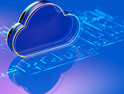 Conceptual image representing digital software cloud computing technology