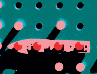 Artistic rendering of the game Battleship