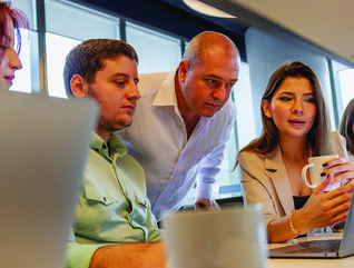 Group of coworkers planning strategically