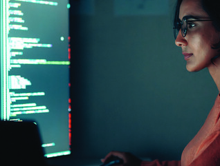 Programmer Coding in the office