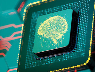 Brain sign on digital abstract CPU