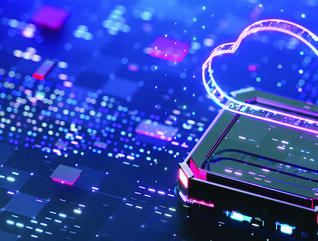 Digital cloud computing concept