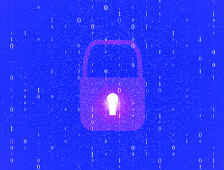 Digital data protection security icon