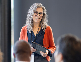 Person giving a presentation