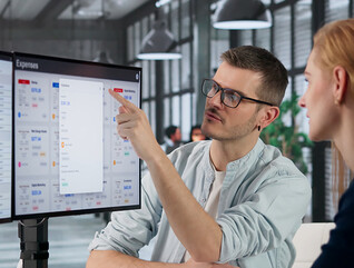 Manager Reviewing Expense Reports