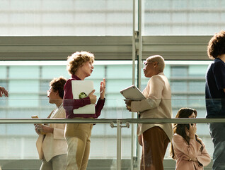 People working at an agency