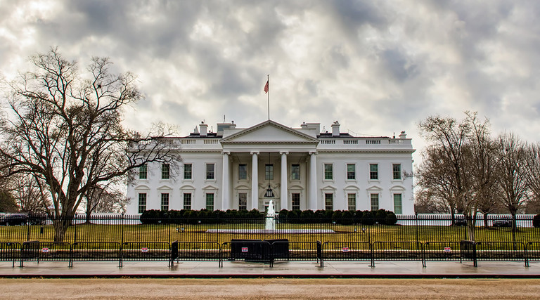 The White House in winter 