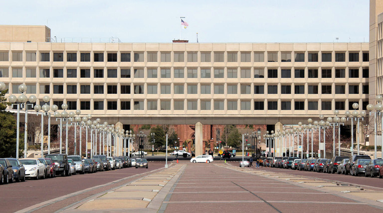 Part of the James V. Forrestal Building, which houses the Energy Department, in Washington, D.C. 