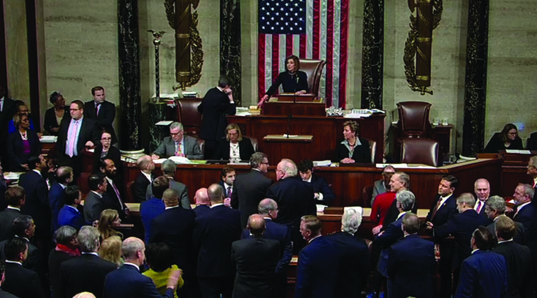 House of Representatives voting in the House chambers