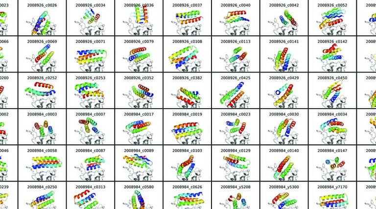 Series of colorful twisty patterns