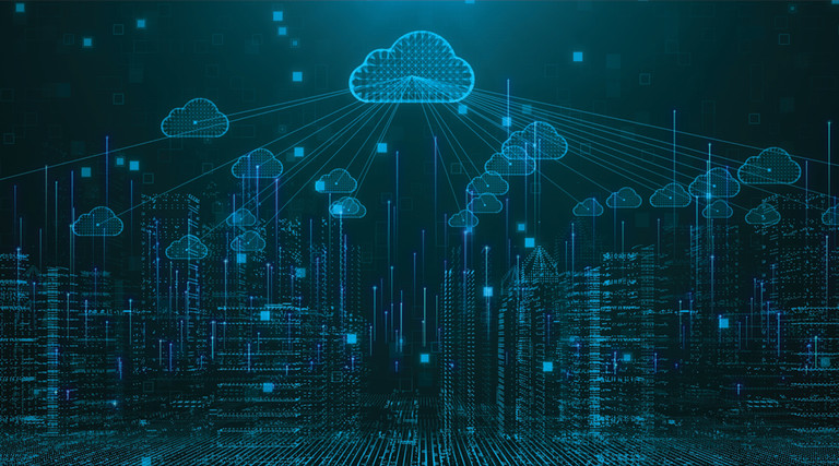 Cloud computing illustration 