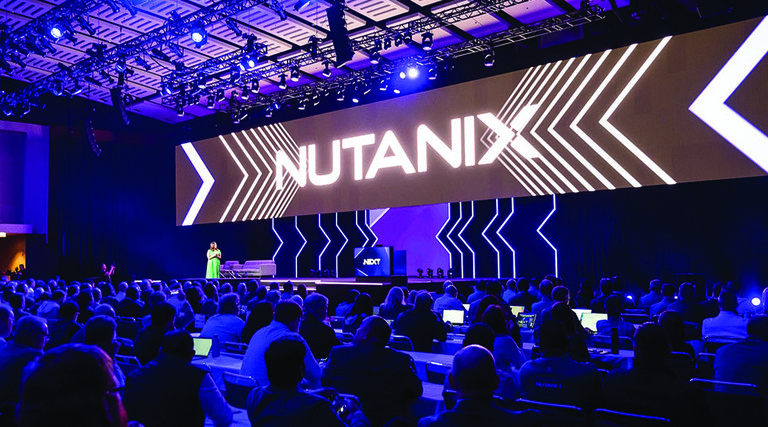 Nutanix speaker on stage