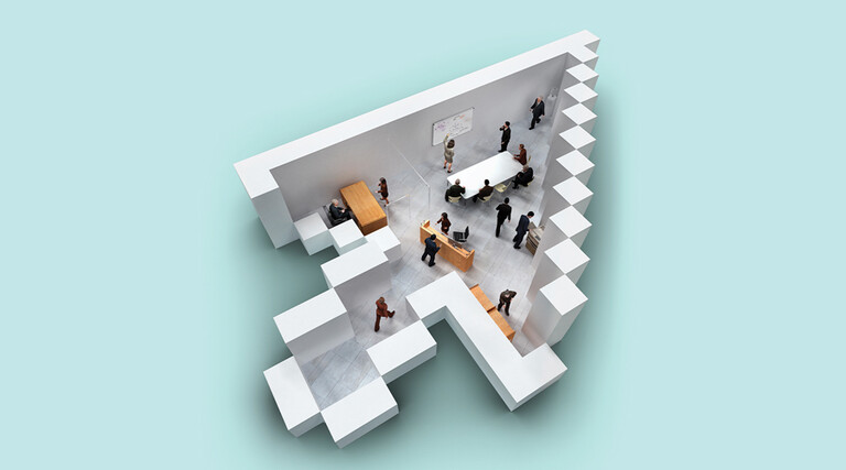 Office in the shape of an arrow