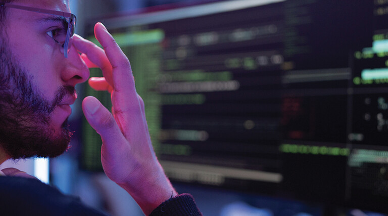 Programmer analyzing code