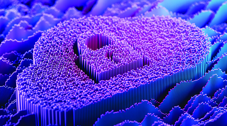 Digital Cloud Computing on abstract digital landscape