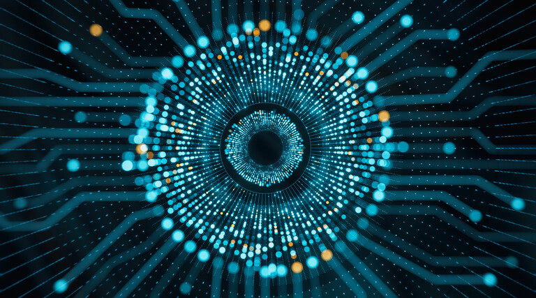 An abstract rendering of an AI network