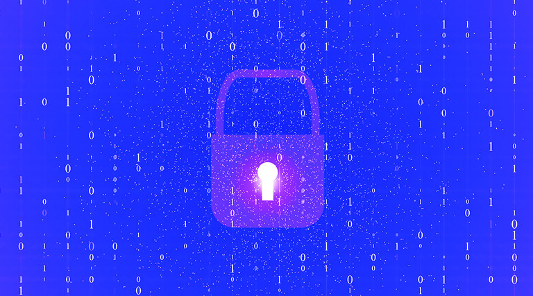Digital data protection security icon