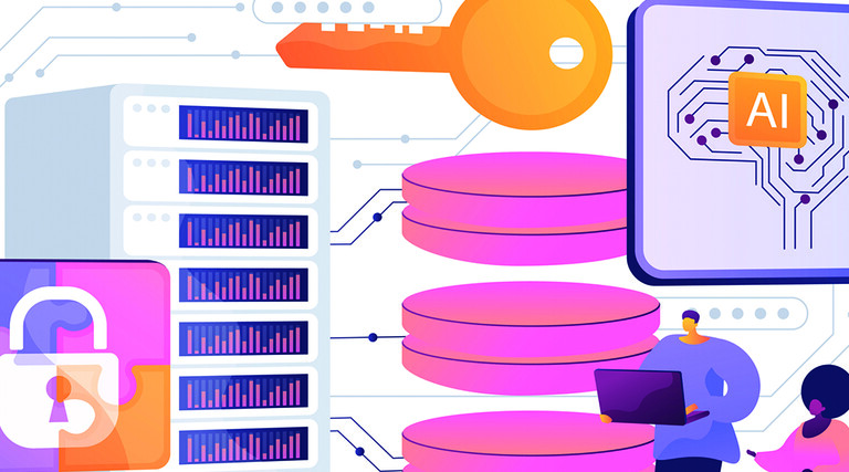 Concept of AI integration with data center