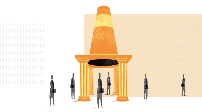 Illustration of orange traffic cone