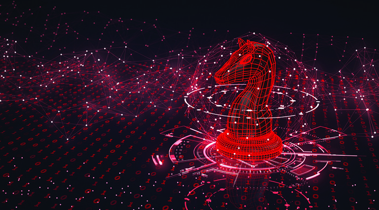 Cyber security virtual chess piece