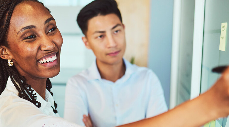 Coworkers collaborating