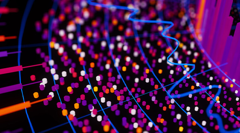 Closeup of big data complex