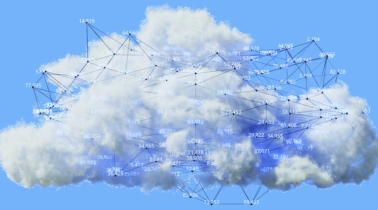 AI cloud computing concept