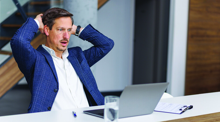 Person using a computer 