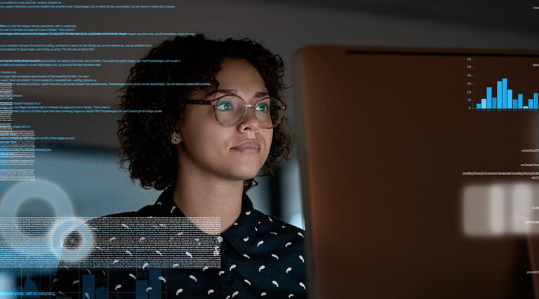 Person reviewing data