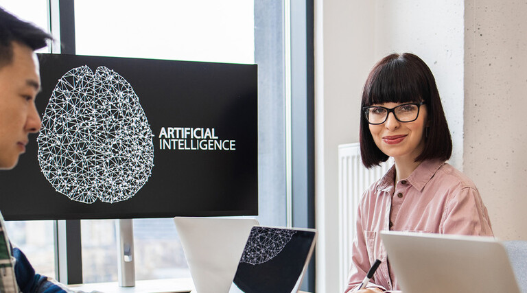 People working in the office