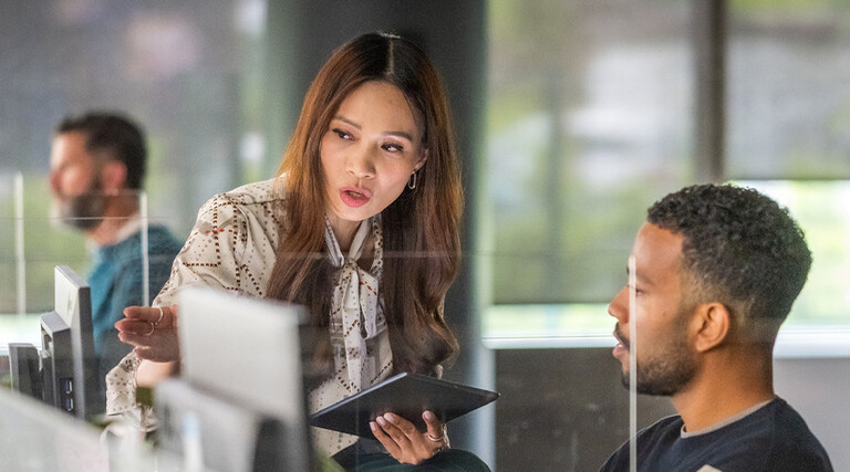 People collaborating in the office