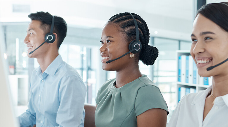 People at call center