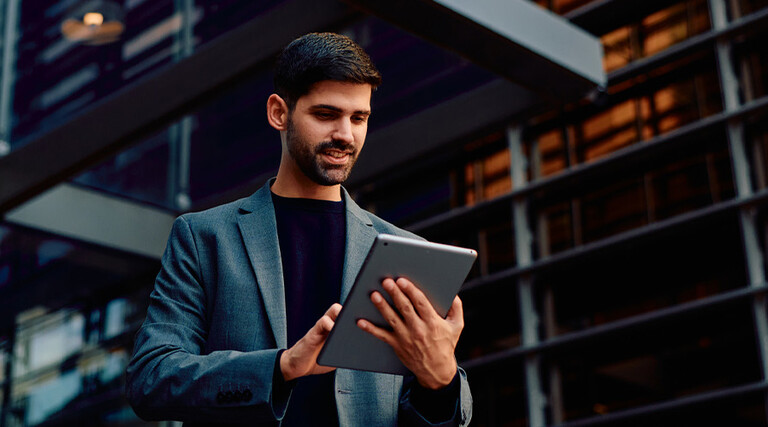 Person using tablet