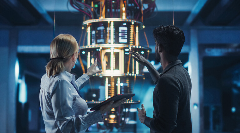 People exploring quantum computing